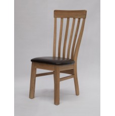 Opus Lucia Oak Leather Dining Chair 